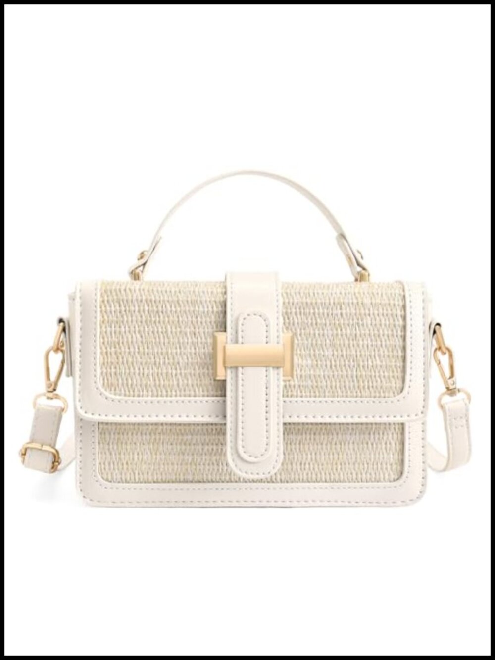 Small Straw Woven Crossbody Bag Women Summer Woven Leather Shoulder Purse